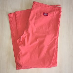 Peach Orange Dickies Scrub Pants